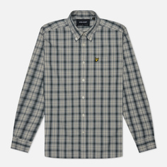 Мужская рубашка Lyle & Scott Washed Check Poplin, цвет серый, размер XL