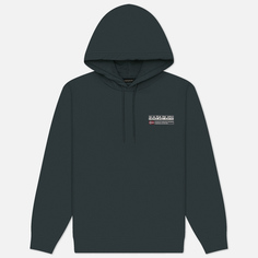 Мужская толстовка Napapijri Kasba Hoodie Winter, цвет зелёный, размер XL
