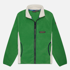 Мужская толстовка Napapijri Dolent Full-Zip Fleece, цвет зелёный, размер XL