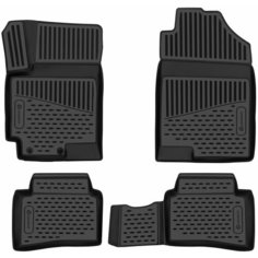 Комплект ковриков в салон ELEMENT 3D2065210 для Hyundai Solaris, Honda Element 2017-2019 г., 4 шт. черный 4