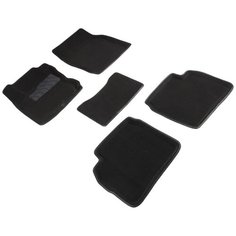 Ворсовые 3D коврики в салон Seintex для Nissan Note 2005-2014 черные, 71706