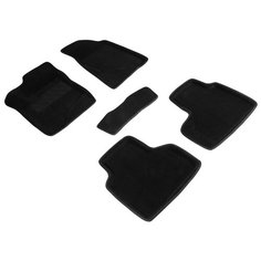 Ворсовые 3D коврики в салон Seintex для Lada Niva Travel 2020-н. в. / NIVA 2002-2020 (черные)