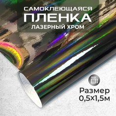 Пленка самоклеющаяся лезерный хром 0,5х1,52м черный МИР КАРБОНА