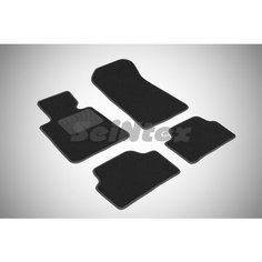 Ворсовые LUX коврики в салон Seintex для BMW 1 Ser E-81-88 2004-2013 черные, 86322