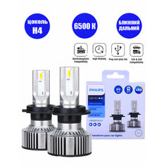 Светодиодные LED лампы Philips 21 Вт, цоколь H4, активное охлаждение, питание 12 - 24 Вольта