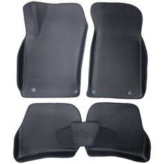 Автомобильные коврики ЕВА / EVA для Volkswagen Passat B5 1997-2005 / Фольксваген Пассат Б5 / 3D 3д / с бортами / черный-черный Gallex