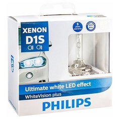 Ксеноновая лампа Philips D1S 35W +120% Xenon WhiteVision 2шт