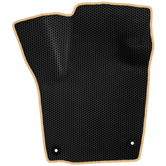 ЭВА коврик для Skoda Rapid 1 (2012-2020), Черные соты с бежевым кантом Evaformat