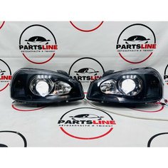 Фары передние Калина 1 2.5 bi-led черная маска в стиле Black Edition Parts Line