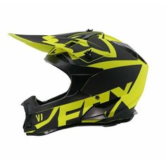 Шлем кроссовый FOX XD1-55 цв. Черно-салатовый р. M
