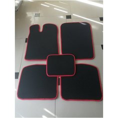Коврики в салон EVA Lada(ВАЗ) 2101/04/05/06/07 черный/кант красный Престиж