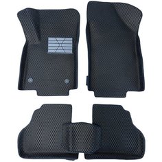 Автомобильные коврики ЕВА / EVA для Opel Mokka 2012-- / Опель Мокка / 3D 3д / с бортами / черный с резиновым подпятником Gallex