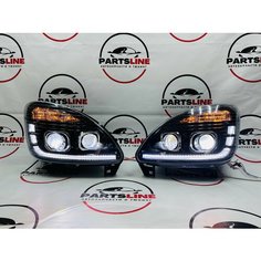 Фары передние на ГАЗель Бизнес Bi-Led черная маска в стиле NN комплект Parts Line
