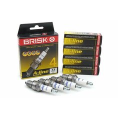 Свечи зажигания для LADA (ВАЗ) 8 клапанов инжектор, BRISK A-line №13 / А17ДВРМ 1.0, 4шт