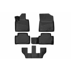 Коврики 3D в салон для KIA Sorento IV 2020 -, 7 мест, 5шт. (полиуретан), ELEMENT3DA59061210