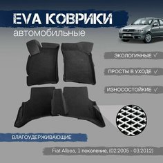 ЕВА EVA коврики с бортами в салон автомобиля Fiat Albea, 1 пок. (02.2005 - 03.2012)