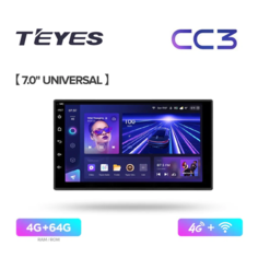 Магнитола Teyes CC3 4/64 2din universal 7" ( без рамки )