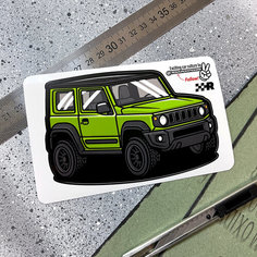 Виниловая наклейка машинка Suzuki Jimny 12.5х8 / Resource Stickers