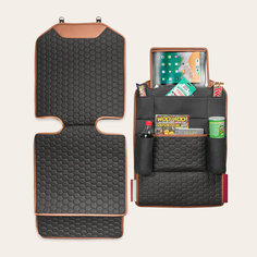 Комплект органайзер и накидка на сиденье "Hexy" Owlee, экокожа, 2 шт