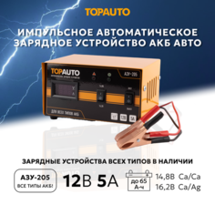 Автомат. зарядное устройство ТОП авто АЗУ-205 (5А, для 12В-АКБ до 65 А*ч, цифр. индик.), арт. 191191 TOP Auto