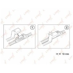 Щетки стеклоочистителя LYNX бескаркасная, комплект 600/530 мм