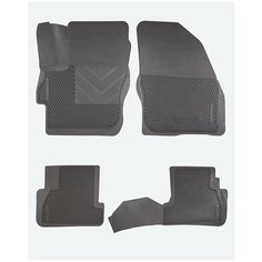 Коврики Автодрайвер для Mazda Мазда 3 2003-2009 резиновые с бортом, соты Avtodriver