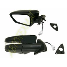 Зеркало боковое ВАЗ 2108, 2109, 2113, 2114, 2115 комплект Ручной привод в корпусе Гранта с обогревом и повторителями поворотов. Automobile Plastics Factory