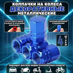 Колпачки на ниппель авто с резиновой прокладкой / Алюминиевый набор для колес / Для автомобилей, мотоциклов, велосипедов Giggle Gear