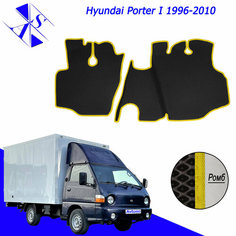 Коврики EVA/ЕВА/ЭВА для Hyundai Porter I Хендай портер 1996 - 2010 черный-желтый Avtoso