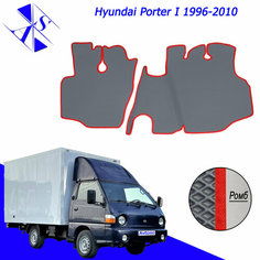 Коврики EVA/ЕВА/ЭВА для Hyundai Porter I Хендай портер 1996 - 2010 серый-красный Avtoso