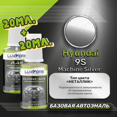 Luxfore подкраска для царапин и сколов Hyundai 9S Machine Silver 20 мл + лак 20 мл комплект
