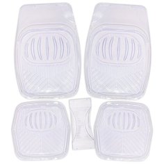 Коврик салона SKYWAY Rain-1 5пр. Ванночка Виниловый Прозрачный (п:69*48см, с:60*26см, з:48*48см)