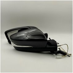 Зеркало боковое комплект Лада Ларгус, Рено Логан, Дастер (2004 - 2117) адаптированные в корпусе Гранта, повторитель поворота, тросовый привод, Черный Automobile Plastics Factory