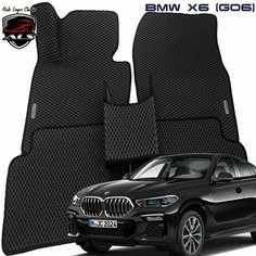 Автомобильные коврики BMW X6 G06 EVA PRIME / коврики БМВ g06 черные с черным кантом