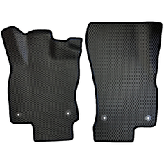 ЕВА коврики для Skoda Octavia A7 (2013-2020) 3 пок. / Шкода Октавия А7 / Черные соты / Черный кант / Комплект 2 шт. Evaformat