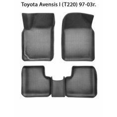 Автомобильные коврики ЭВА для Toyota Avensis I (T220). ЕВА соты от SUPERVIP для Тойота Авенсис 1 (Т220). Серый цвет.