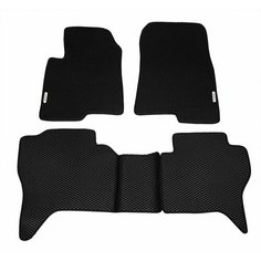 Автомобильные коврики (автоковрики) ЭВА / EVA / ЕВА для MITSUBISHI PAJERO (III) / Митсубиси Паджеро 3 / 1999-2006 + 2 логотипа АвтоЕва.рф