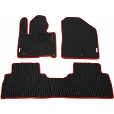 Автомобильные коврики ЭВА (EVA) для KIA SORENTO PRIME (III) / Киа Соренто Прайм 3 / 2014 - 2020 + подпятник + 2 логотипа АвтоЕва.рф