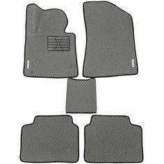 Автомобильные коврики (автоковрики) ЭВА / EVA / ЕВА для KIA K5 (III) / Киа К5 3 поколение / 2020 - н. в. + подпятник + 2 логотипа АвтоЕва.рф