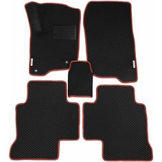 Автомобильные коврики (автоковрики) ЭВА / EVA / ЕВА для MITSUBISHI PAJERO SPORT (III) / Митсубиси Паджеро Спорт 3 / 2015 - н. в. + подпятник + 2 логотипа АвтоЕва.рф