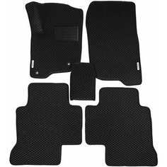 Автомобильные коврики (автоковрики) ЭВА / EVA / ЕВА для MITSUBISHI PAJERO SPORT (III) / Митсубиси Паджеро Спорт 3 / 2015 - н. в. + подпятник + 2 логотипа АвтоЕва.рф