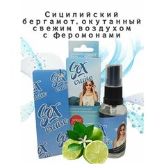 Ароматизатор для дома, офиса, автомобиля/ в машину Елка+Спрей CONTACT SEX CRUISE с ароматом "Сицилийский бергамот окутанный свежим воздухом"