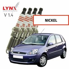 Свечи зажигания Ford Fiesta (5) / Форд Фиеста 2001 2002 2003 2004 2005 V1.4 FXJA, FXJB / никель, 4шт LYNXauto