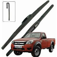 Дворники Ford Ranger (3) T6 / Форд Рейнджер 2011 / 2012 / 2013 / 2014 / 2015 Щетки стеклоочистителя гибридные ОЕМ для автомобиля LYNXauto к-т 2шт, 600мм-400мм