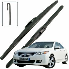 Дворники Honda Accord (8) CU / Хонда Аккорд седан 2008 / 2009 / 2010 / 2011 Щетки стеклоочистителя гибридные ОЕМ для автомобиля LYNXauto к-т 2шт, 600мм-530мм