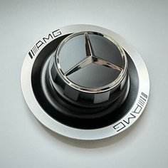 Колпачок на диски Mercedes AMG реплика 154мм тарелка/60мм резьба закрутки 1шт. Колпак тарелка закрутка на диски Мерседес AMG реплика Nal Auto
