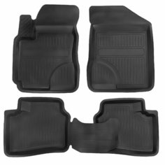 Коврики салона для Toyota Avensis (09-), резина, с перемычкой, 4 шт. Atoll Group