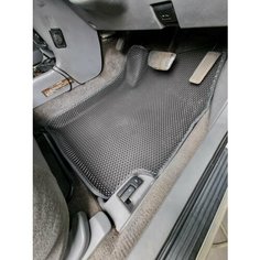 Коврики ЕВА (EVA, ЭВА, 3Д) с бортами / Toyota Camry XV30 2001-2006 / Тойота Камри XV30 левый руль передний привод /темно-серый сота с серым кантом Авис Авто