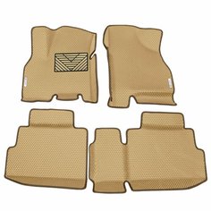 Автомобильные коврики ЭВА (EVA) для Chery Tiggo 7 Pro Max / Черри Тигго 7 Про Макс с 3D бортами 2022 - н. в. + подпятник + 2 логотипа АвтоЕва.рф