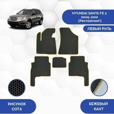 Комплект Ева ковриков для Hyundai Santa Fe 2 2009-2012 (Рестайлинг) / Авто / Аксессуары / Эва